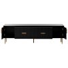 U-Can Modern TV Stand with 5 Champagne Legs - Durable; Stylish and Spacious; TVS Up to 75''
