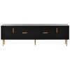 U-Can Modern TV Stand with 5 Champagne Legs - Durable; Stylish and Spacious; TVS Up to 75''