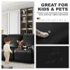PU Leather Recliner Chair Cover 4-Pieces Waterproof Stretch Reclining Armchair Couch Slipcover Furniture Protector with Pockets