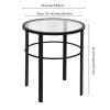 Contemporary Side Table with Glass Top