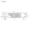 U-Can Modern TV Stand with 5 Champagne Legs - Durable; Stylish and Spacious; TVS Up to 75''