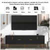 U-Can Modern TV Stand with 5 Champagne Legs - Durable; Stylish and Spacious; TVS Up to 75''